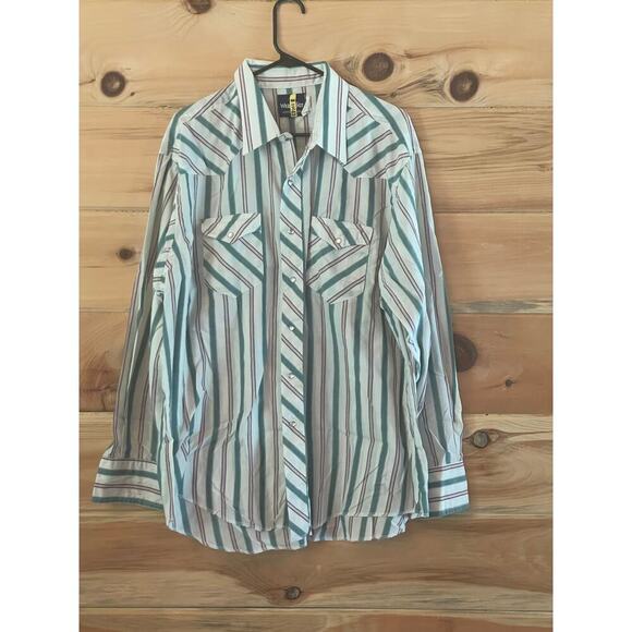 Vintage Wrangler Pearl Snap Shirt XXL Cowboy Western - Picture 1 of 6
